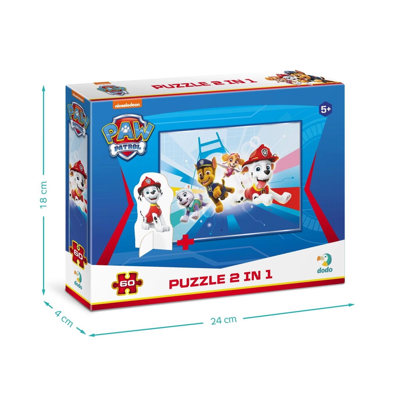 Puzzle 2 in 1 - Patrula Catelusilor in misiune (60 piese), [3],bestfam.ro