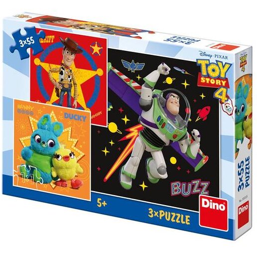 Puzzle 3 in 1 - TOY STORY 4 (55 piese) - Dino Toys, [2],bestfam.ro
