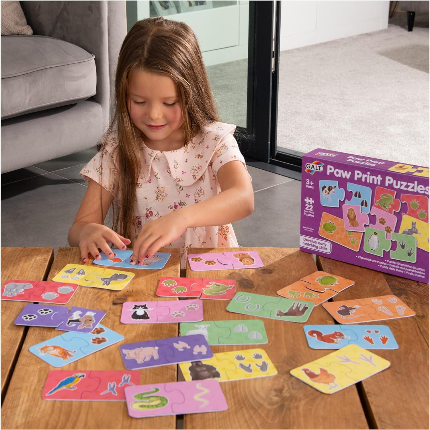 Puzzle de asociere - animalutele si urmele lor, [4],bestfam.ro