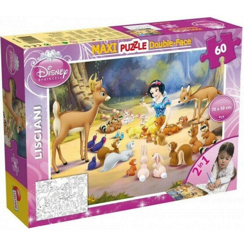 Puzzle de colorat maxi - Alba ca Zapada (60 piese)