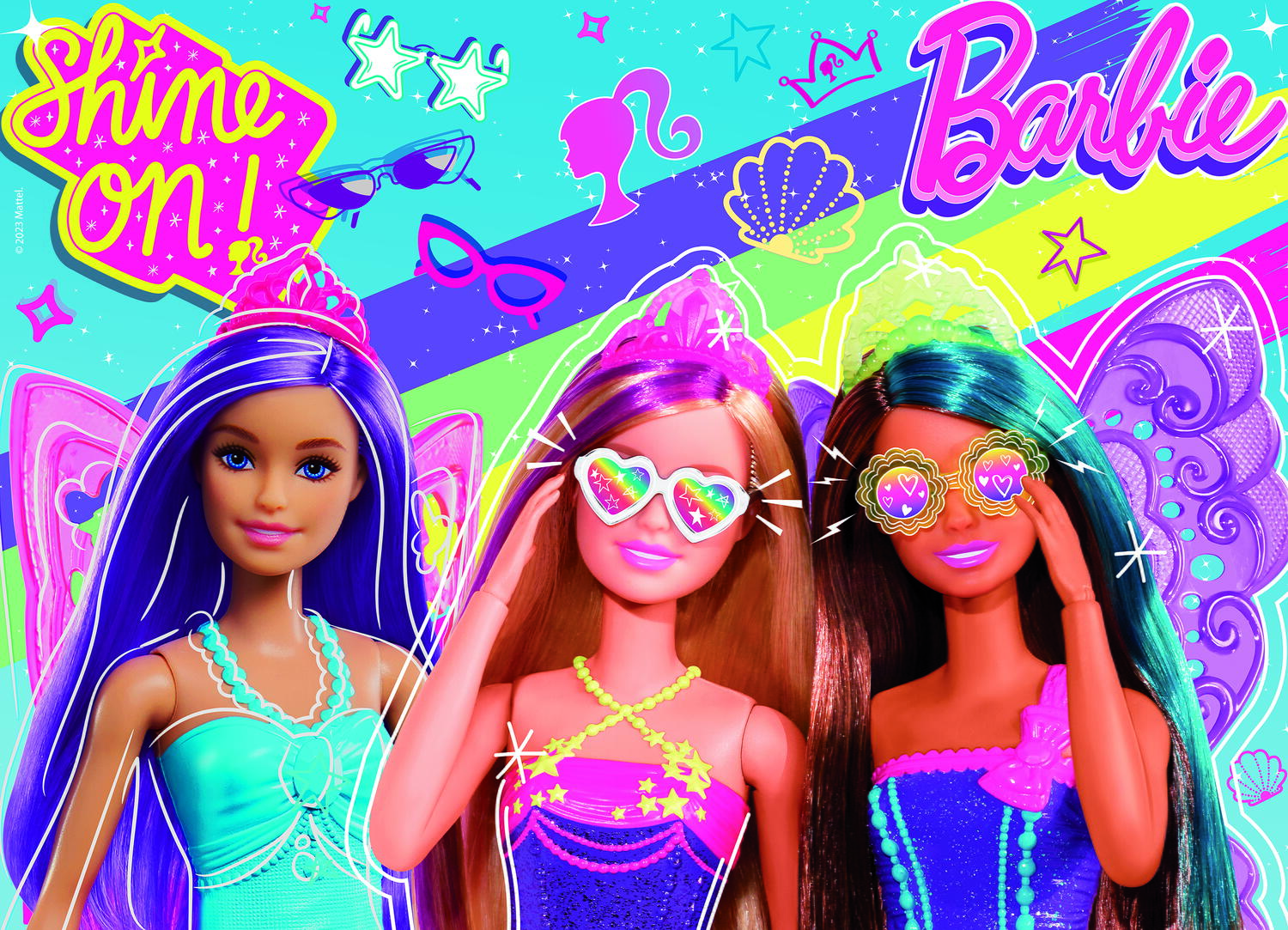 Puzzle de colorat maxi - Barbie (4 x 48 de piese), [4],bestfam.ro