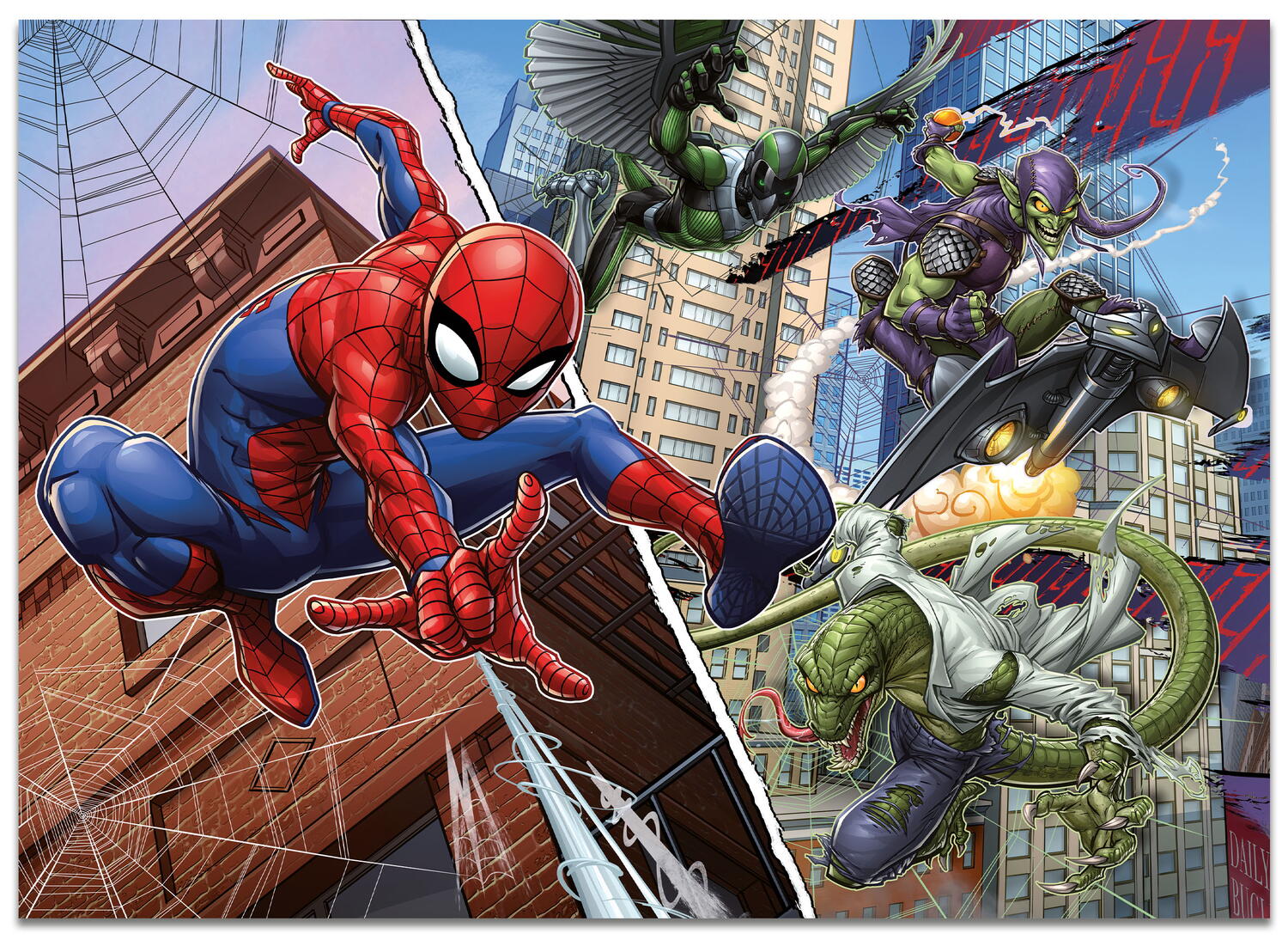 Puzzle de colorat maxi  - Spiderman (4 x 48 de piese), [4],bestfam.ro