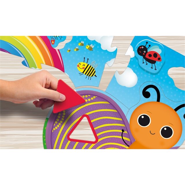 Puzzle de podea - Fluturas cu forme si culori (29 piese), [3],bestfam.ro