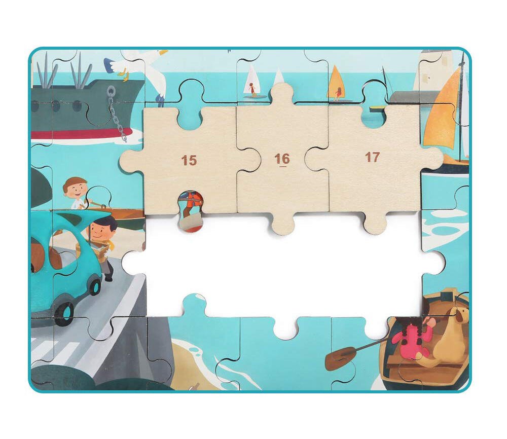 Puzzle din lemn - Vaporas, [3],bestfam.ro