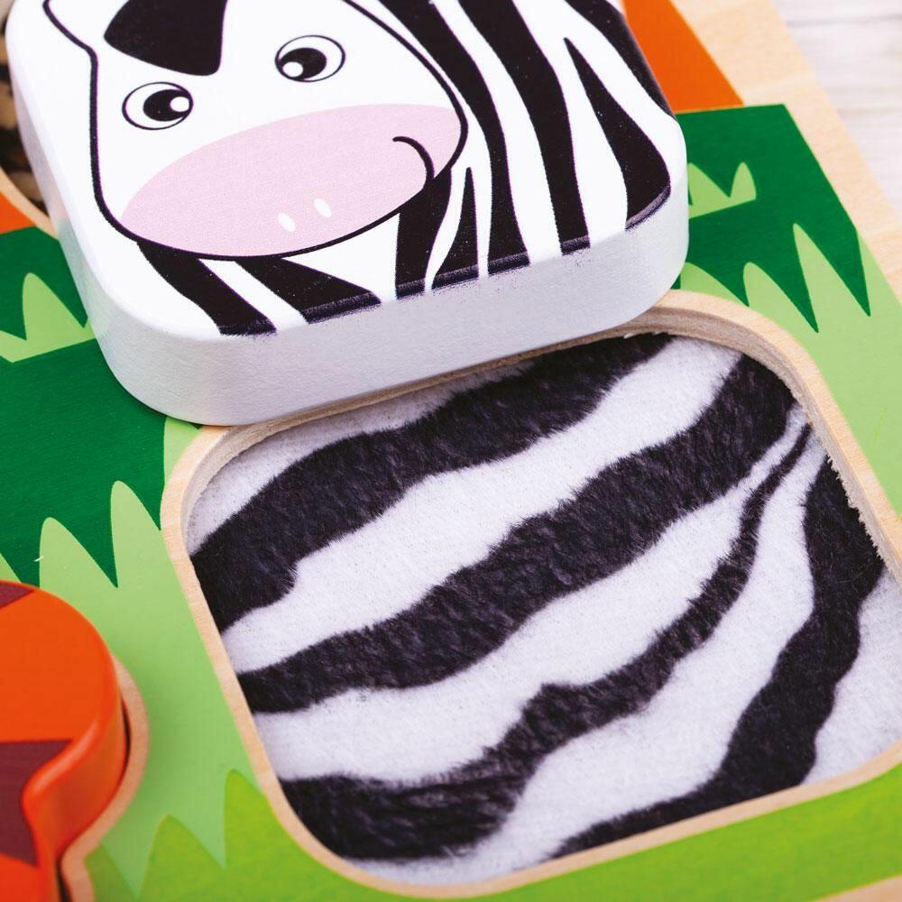 Puzzle senzorial din lemn - Safari, [2],bestfam.ro