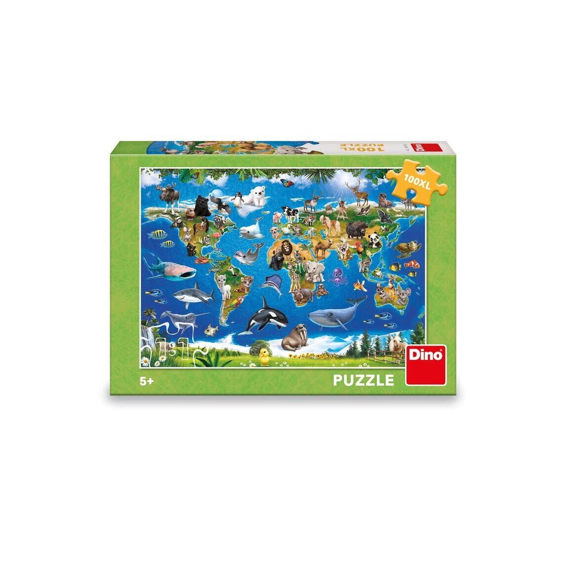 Puzzle XL - Harta animalelor (100 piese), [2],bestfam.ro