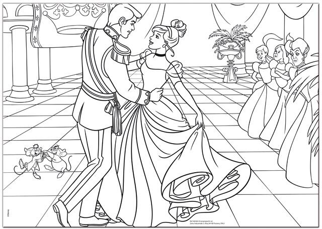 Puzzle de colorat maxi - Cenusareasa la bal (35 piese), [2],bestfam.ro