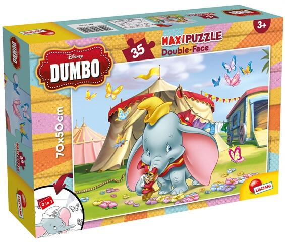 Puzzle de colorat maxi - Dumbo (35 piese)