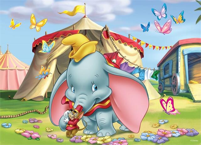 Puzzle de colorat maxi - Dumbo (35 piese), [2],bestfam.ro