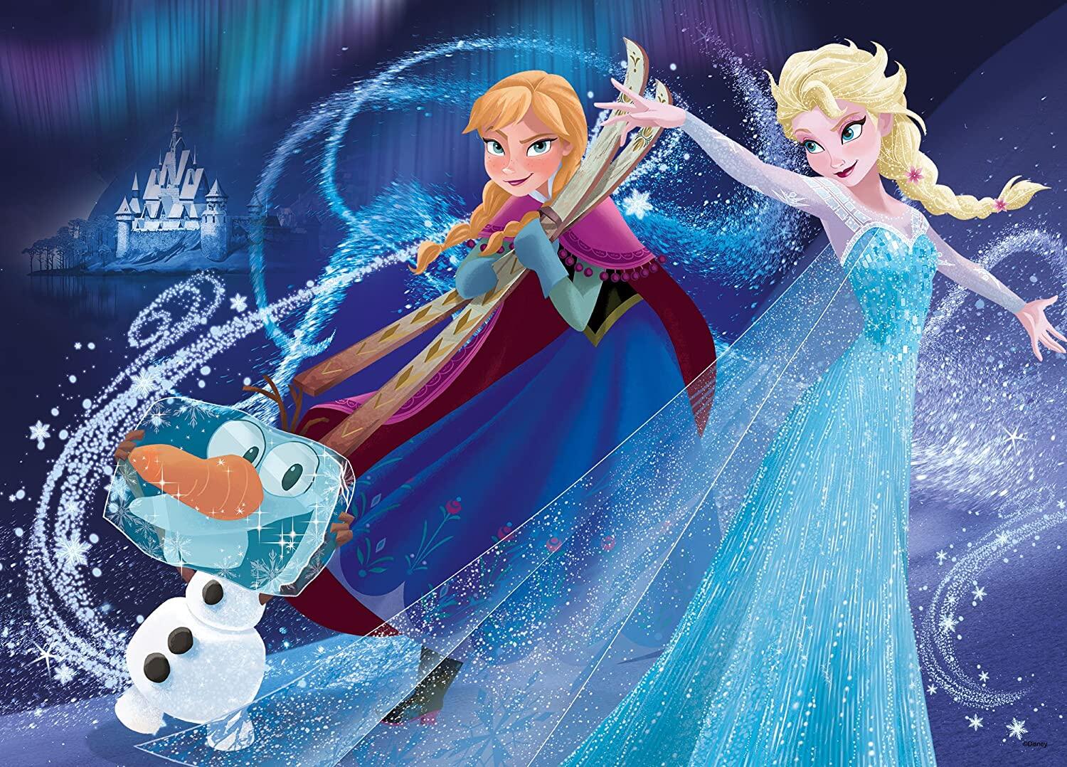 Puzzle de colorat maxi - Frozen (35 piese), [2],bestfam.ro