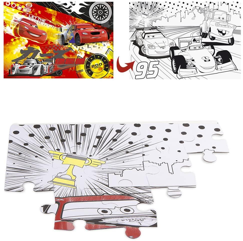 Puzzle de colorat maxi - Fulger McQueen (60 piese), [2],bestfam.ro
