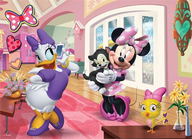 Puzzle de colorat maxi - Minnie in vizita (24 piese), [2],bestfam.ro