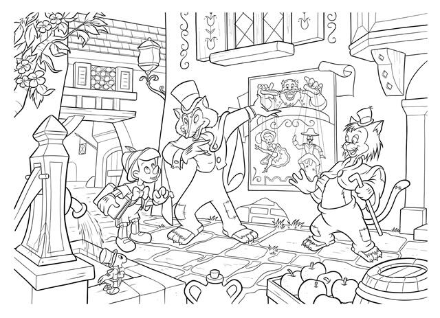 Puzzle de colorat maxi - Pinocchio (35 piese), [3],bestfam.ro