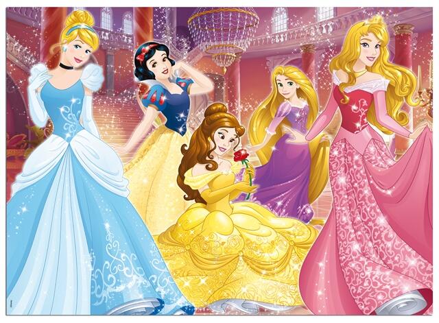 Puzzle de colorat maxi - Printese jucause (60 piese), [2],bestfam.ro