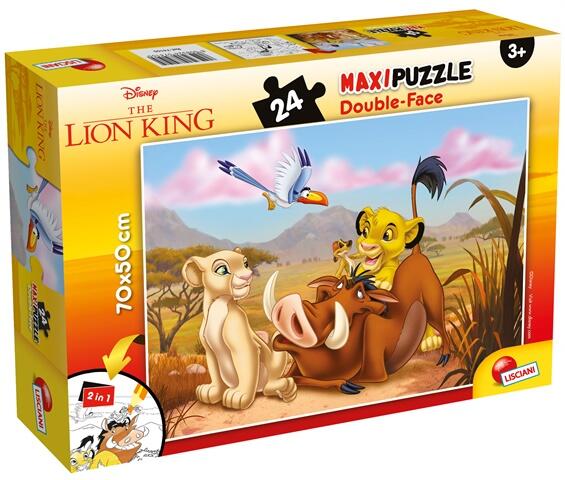 Puzzle de colorat maxi - Regele leu (24 piese)