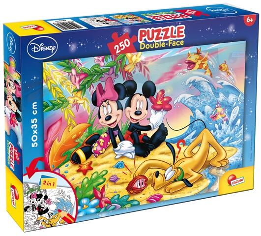 Puzzle de colorat - Mickey la plaja (250 piese)