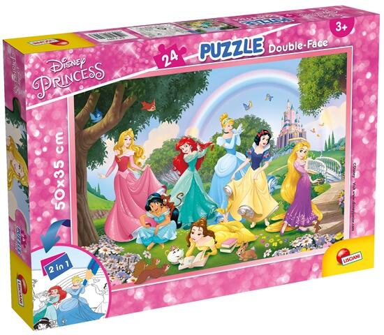 Puzzle de colorat - Printese in gradina (24 piese)