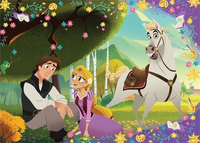 Puzzle de colorat - Rapunzel (108 piese), [2],bestfam.ro