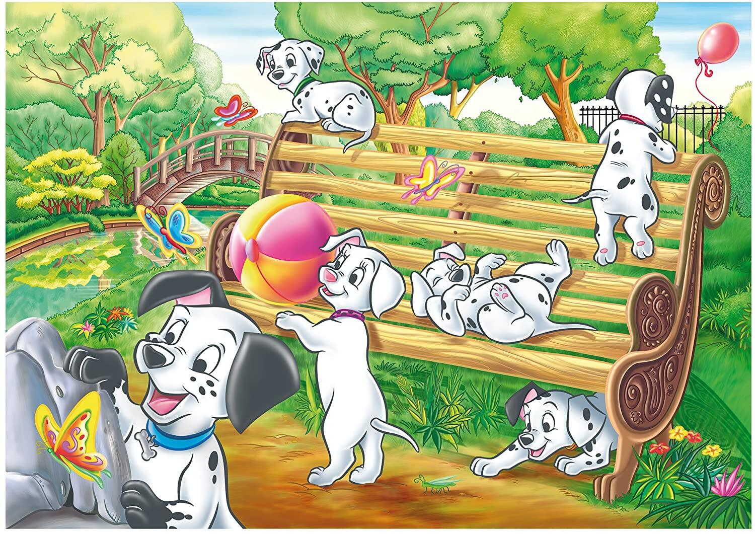 Puzzle de colorat supermaxi - 101 Dalmatieni (150 piese), [2],bestfam.ro