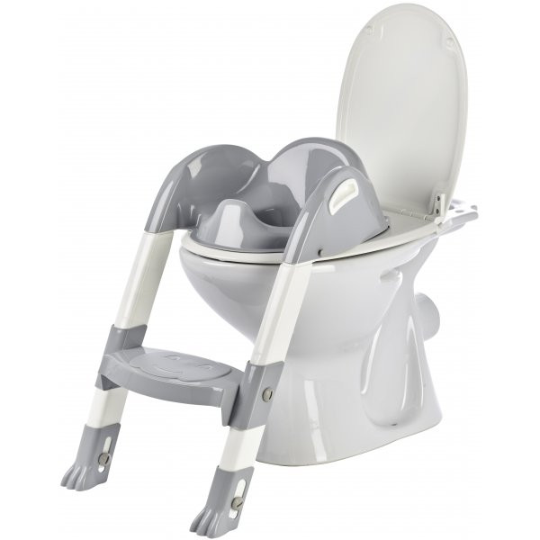 Reductor pentru toaleta cu scarita - Kiddyloo, Grey Charm - Thermobaby, [3],bestfam.ro