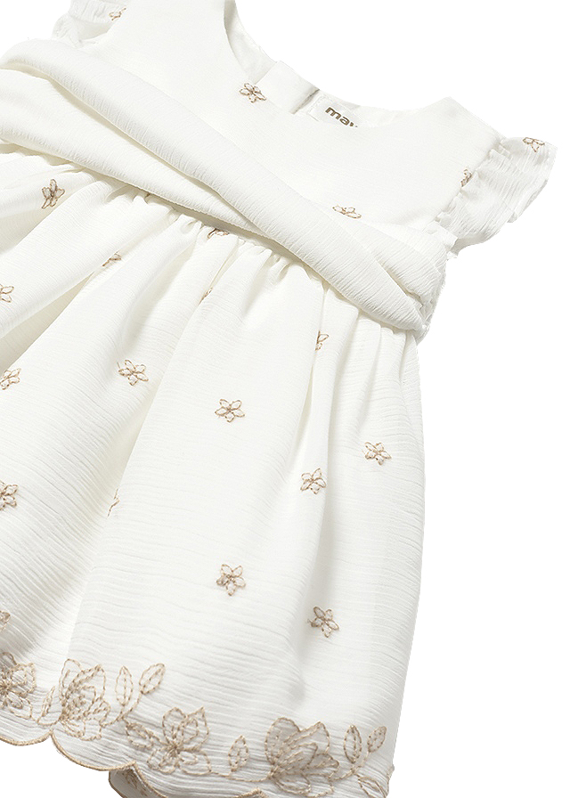 Rochie + chilotei - Alb/Crem - Mayoral  12 luni, [3],bestfam.ro