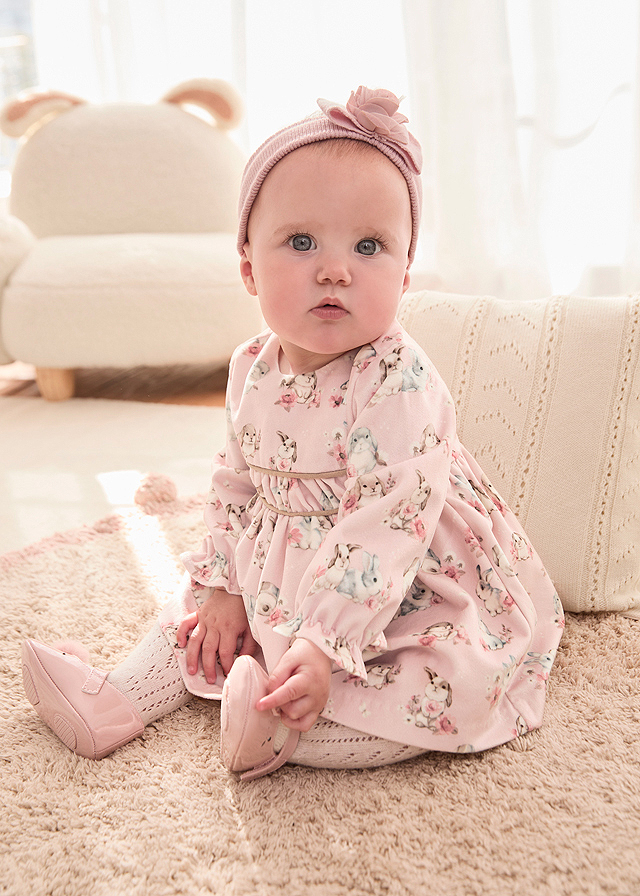 Rochie din catifea- Iepurasi - Roz pal - Mayoral , [4],bestfam.ro