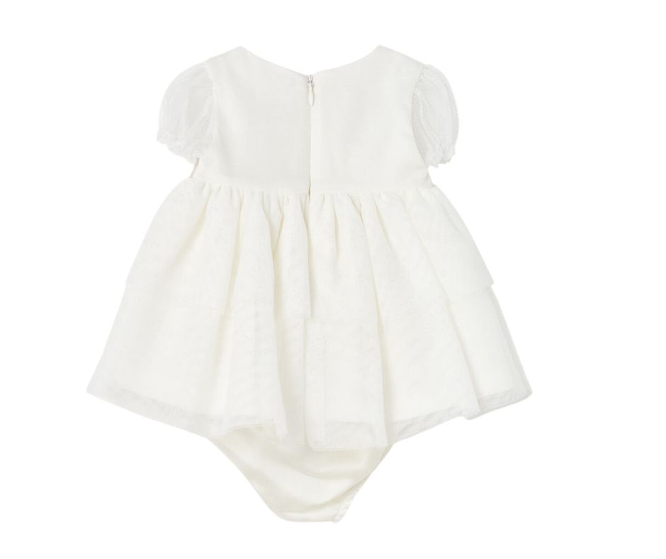 Rochie alba eleganta si chilotei asortati  - Mayoral 1-2 luni, [5],bestfam.ro