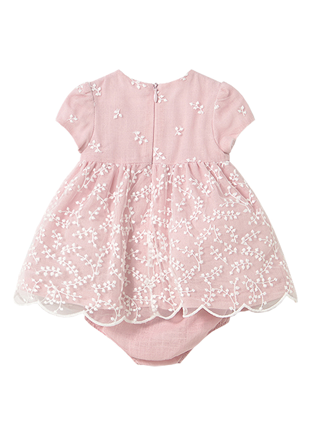 Rochie brodata + chilotei - Roz - Mayoral 4-6 luni, [2],bestfam.ro