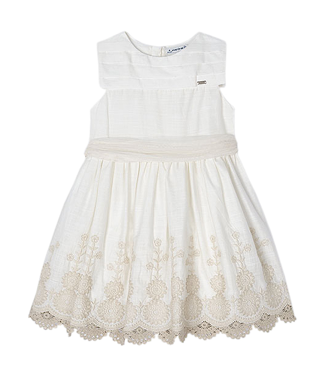 Rochie brodata Better Cotton - bej - Mayoral  , [2],bestfam.ro