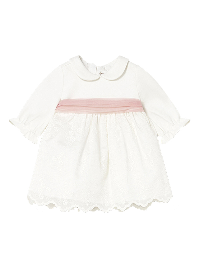 Rochie broderie - ecru - Mayoral  2-4 luni