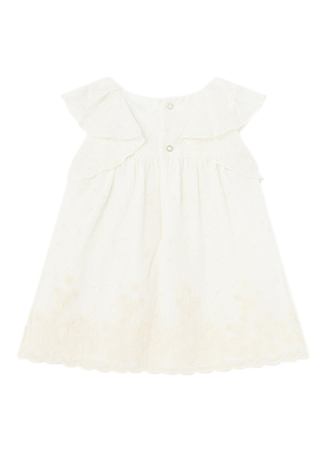 Rochie broderie bambula - ocru - Mayoral        , [2],bestfam.ro