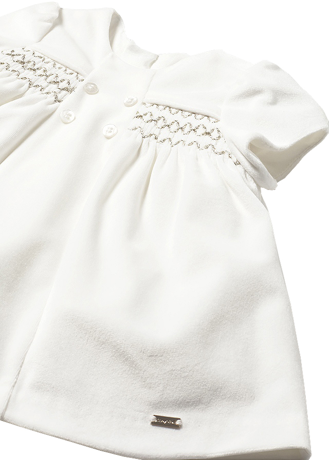 Rochie catifea - alb - Mayoral , [3],bestfam.ro