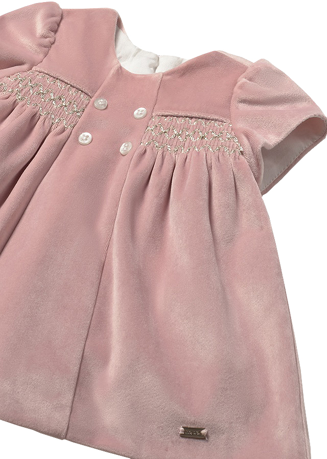 Rochie catifea - roz pal - Mayoral  18 luni, [3],bestfam.ro