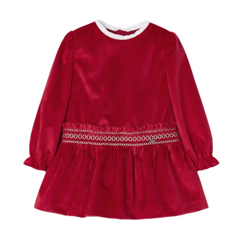 Rochie catifea fagure de miere - Mayoral 18 luni