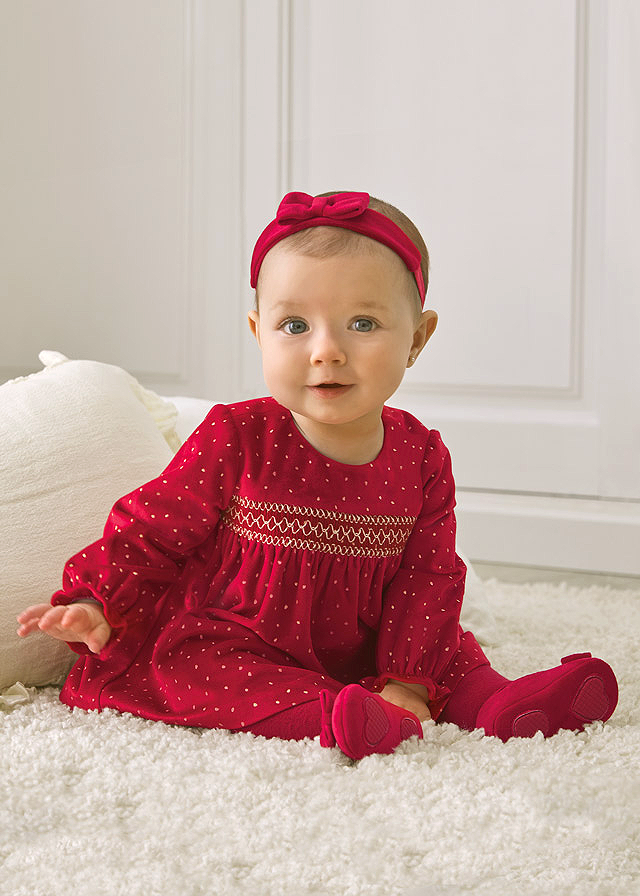 Rochie catifea - Rosu - Mayoral, [2],bestfam.ro