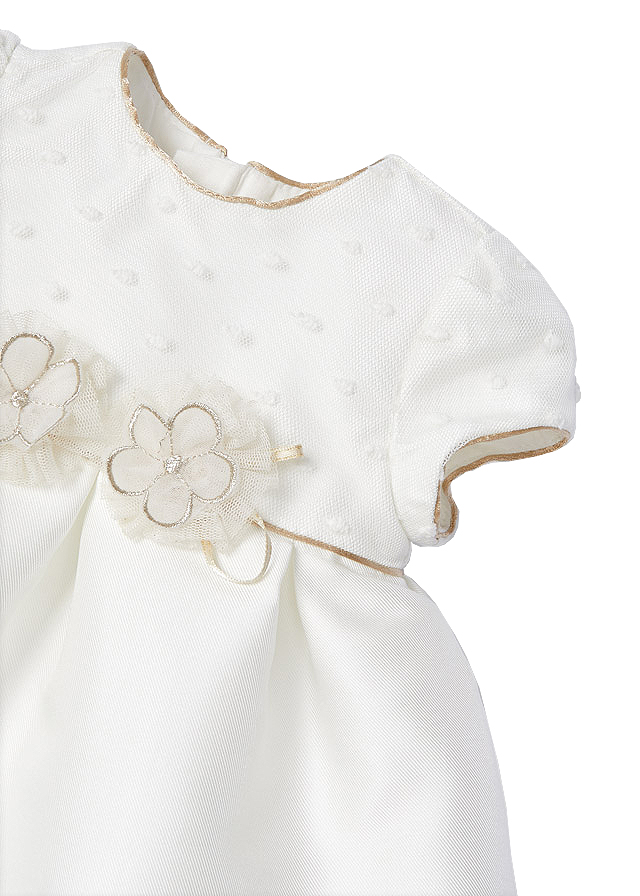 Rochie ceremonie jacard - Alb - Mayoral  4-6 luni, [3],bestfam.ro