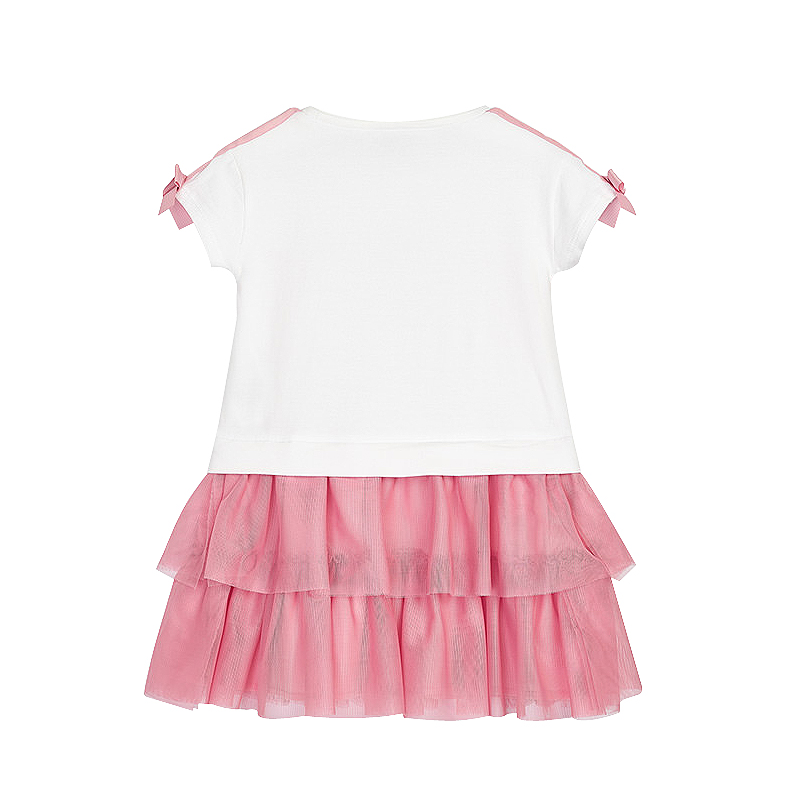 Rochie combinata cu tul - Roz - Mayoral 2 ani, [2],bestfam.ro