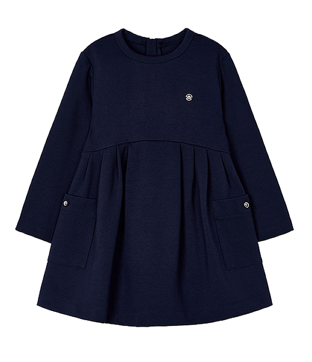 Rochie cu buzunare - bleumarin - Mayoral   7 ani