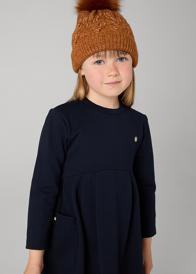 Rochie cu buzunare - bleumarin - Mayoral   7 ani, [3],bestfam.ro