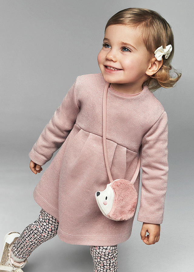 Rochie cu gentuta arici - roz pudrat - Mayoral  , [5],bestfam.ro