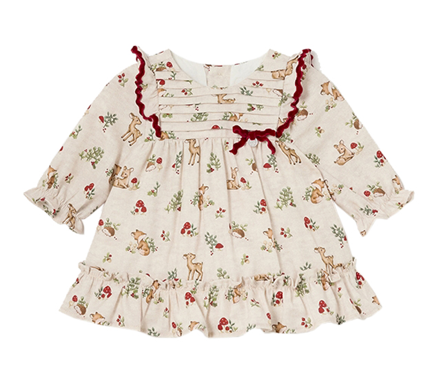 Rochie cu imprimeu si volane - Mayoral   12 luni