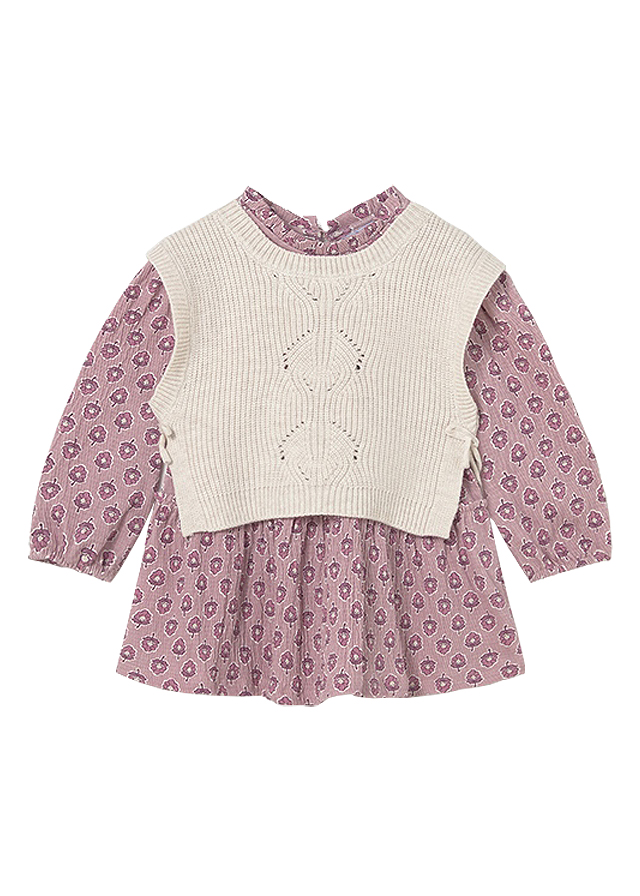 Rochie cu vesta tricotata - Mayoral 4 ani