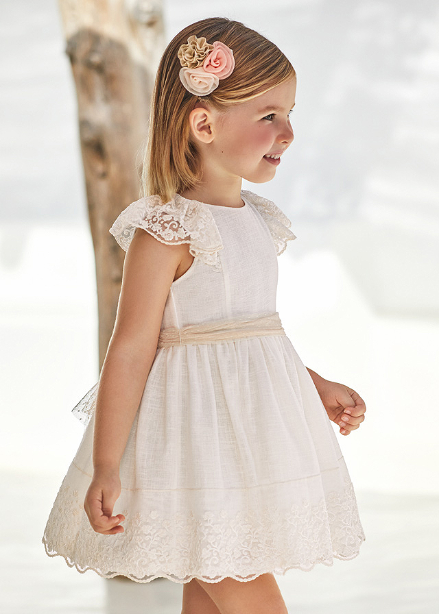 Rochie dantela - bej - Mayoral   