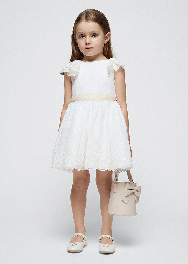 Rochie dantela - bej - Mayoral   , [3],bestfam.ro
