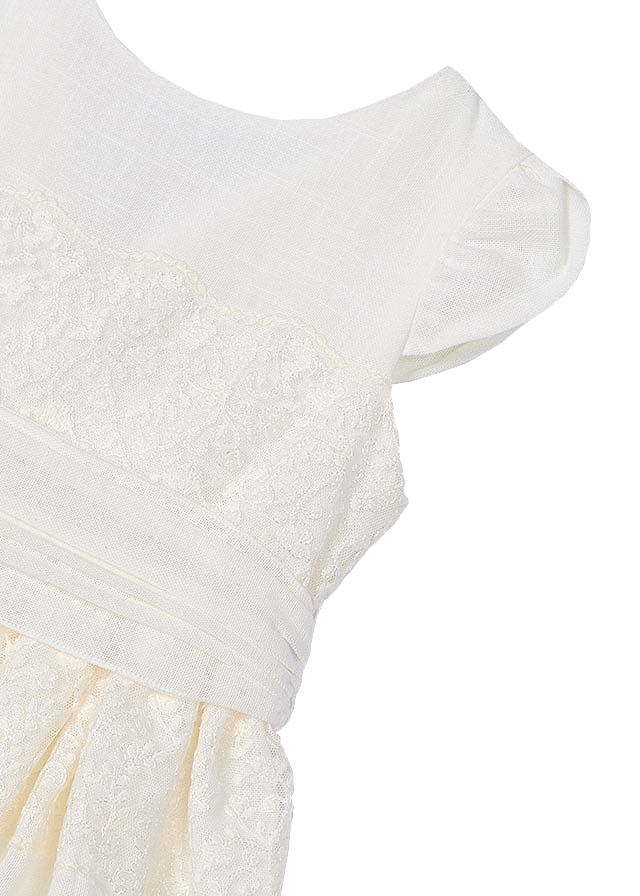 Rochie dantela cu cordon - alb - Mayoral, [4],bestfam.ro