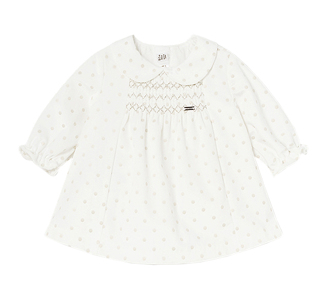 Rochie din catifea cu sclipici - ecru - Mayoral  6-9 luni, [2],bestfam.ro