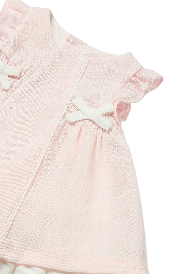 Rochie fronseuri - nude - Mayoral       , [3],bestfam.ro
