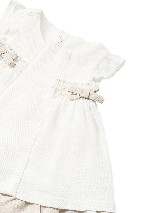 Rochie fronseuri - ocru - Mayoral      , [4],bestfam.ro