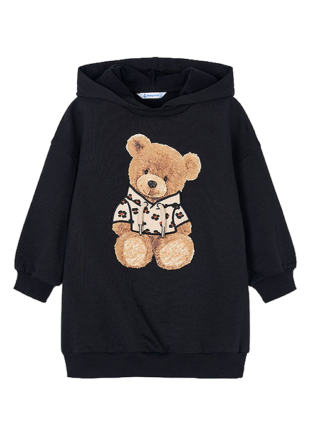 Rochie hanorac cu gluga - negru - Mayoral  9 ani, [2],bestfam.ro