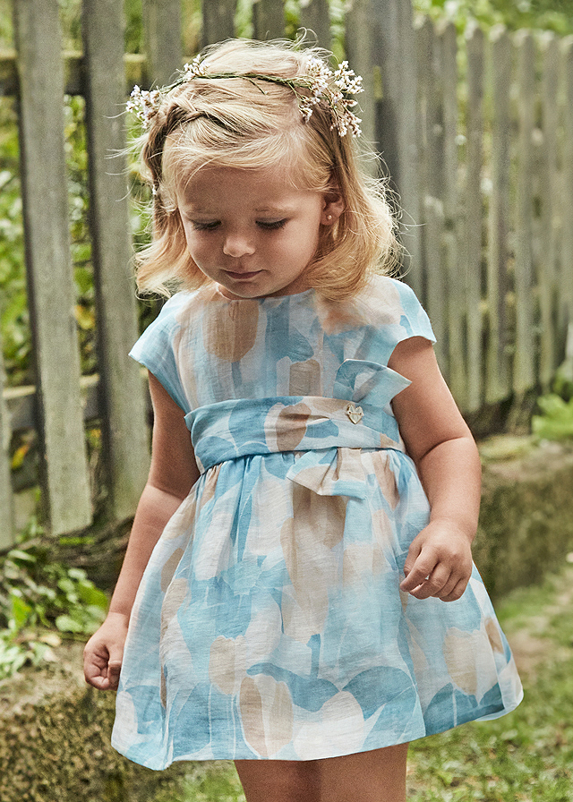 Rochie imprimeu flori - Bleu/Bej - Mayoral 
